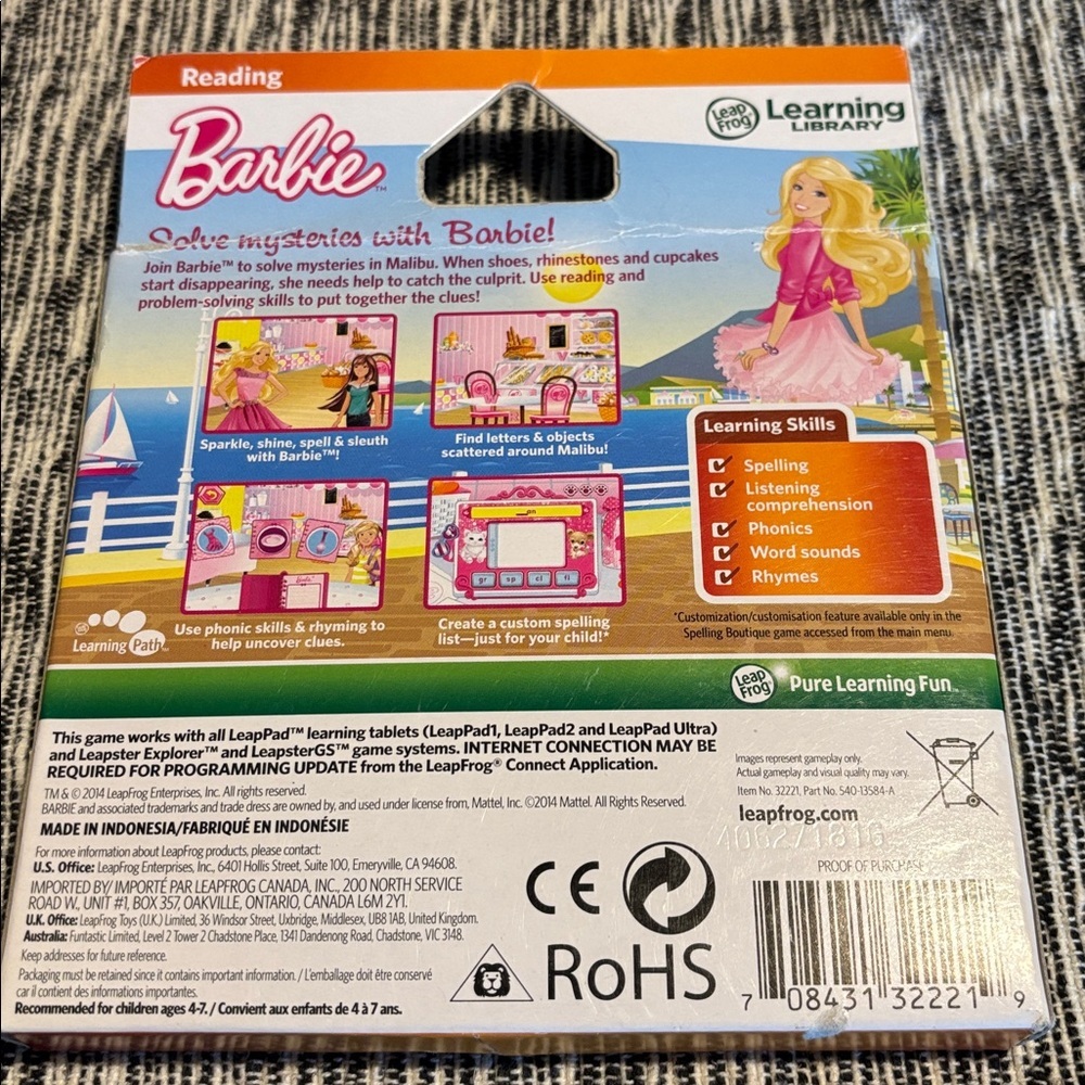 Leap frog barbie Malibu mysteries reading game - Picture 2 of 2
